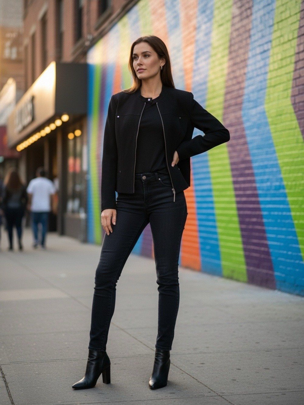 Louben Laura Black Blazer with stud details size 10 vintage normcore academia